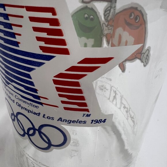 1984 Olympic Commemorative Los Angeles Games XXIII Glass 7.5" M&M Jar Vintage - Picture 3 of 8